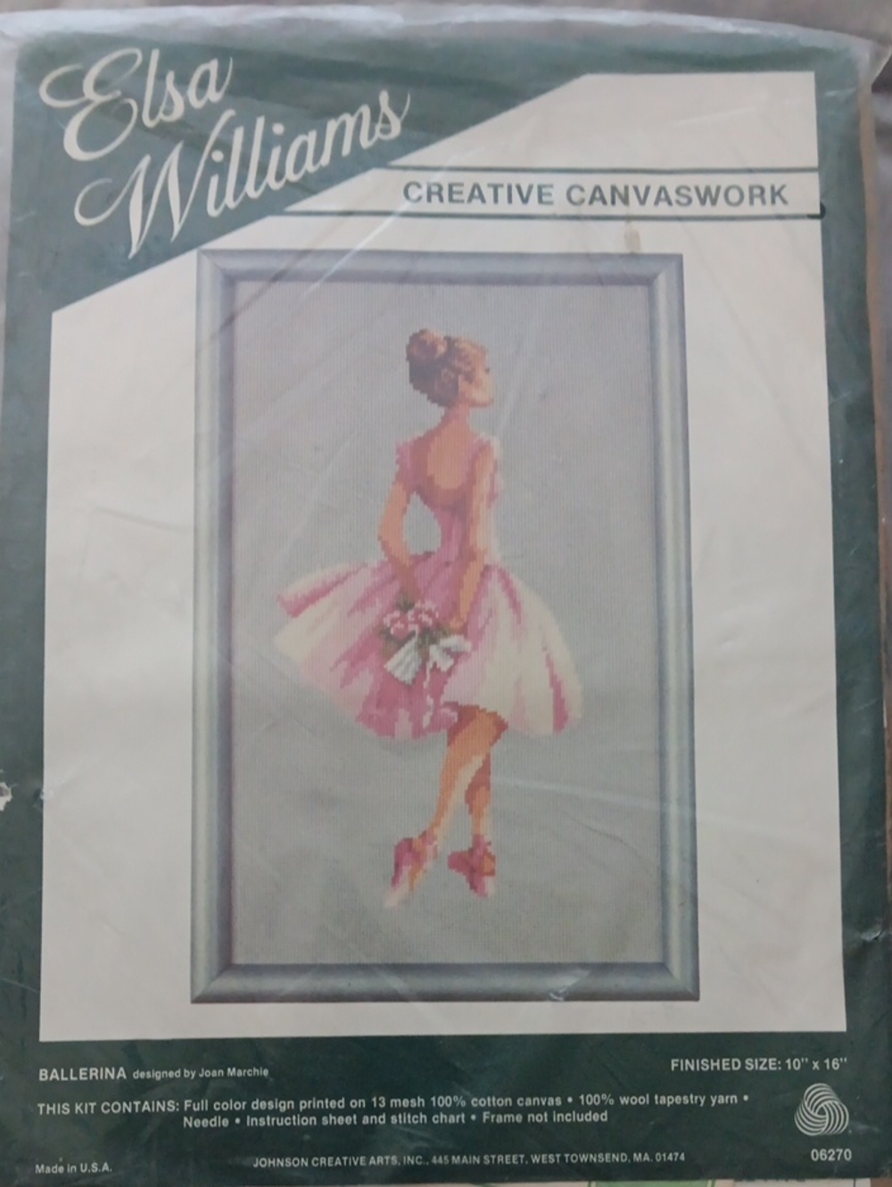 Elsa Williams Pink Ballerina 10x16" Needlepoint Kit